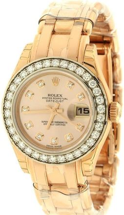 Rolex Watch Pearlmaster 34mm Rose Gold Diamond bezel 2022