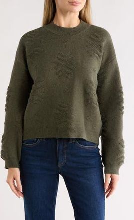 Cyrus Textured Crewneck Sweater in Burnt Olive at Nordstrom Rack, Size X-Large