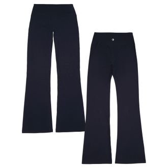 Converse Schlaghose CONVERSE WOMENS CONVERSE FLARE LEGGINGS, Damen, Gr. XS, N-Gr, schwarz (converse schwarz), Obermaterial: 87% Baumwolle, 13% Elasthan, unifar