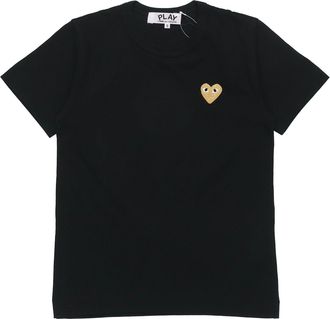 Comme Des Gar&ccedil;ons (WMNS) COMME des GARCONS PLAY Heart Logo Tee Black Gold AZ-T215-015-1