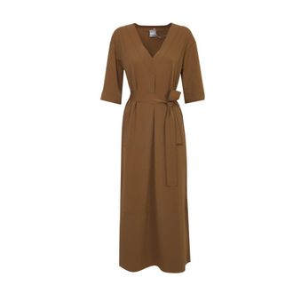 Max Mara Dames, Jurken, Bruin, Maat: L Jersey