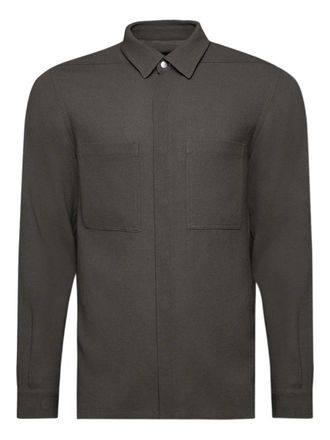Rick Owens pocket-detail long-sleeve shirt - men - Fabric - 48 - Grey
