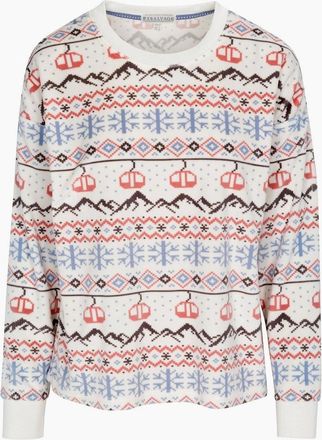 PJ Salvage Womens Salvage Christmas Shirt - Cream - Size: 10
