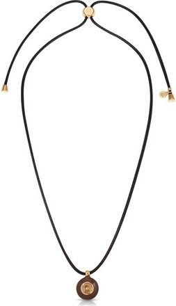 Ettika Circle Stone Cord Pendant Necklace in Smokey Quartz at Nordstrom