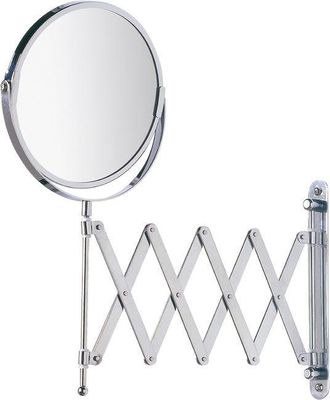 OEM Espejo Cosm&eacute;tico De Pared Con Brazo Telesc&oacute;pico Ajustable, Superficie Del Espejo De &Oslash; 16 Cm, Aumento Del 300%, Acero