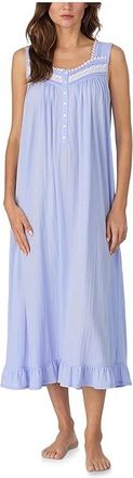 Eileen West Cotton Lawn Sleeveless Ballet Nightgown Womens Pajama Solid Lilac : MD, Lace/Cotton