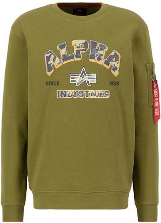 Alpha Industries Alpha Industries Mens College Camo Sweatshirt - Green - Size X-Large