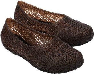 Melissa Campana Papel Hug Flat in Clear Brown at Nordstrom, Size 10