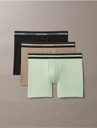 Calvin Klein Mens Icon Active Mesh 3-Pack Boxer Brief - Multi - XL