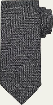 Brioni Mens Multi Textured Wool Tie