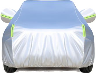 OEM Funda Para Coche De Exterior, Impermeable, Resistente A Los Rayos Uv, Al Viento Y Al Polvo, Con Cremallera Lateral. Funda De 450 X 190 X 160 Cm, Color