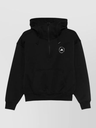 adidas by Stella McCartney hooded cotton top drawstring pouch pocket