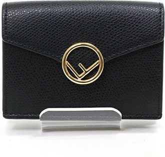 Fendi Black Leather Wallet (Tri-Fold) (Pre-Owned)