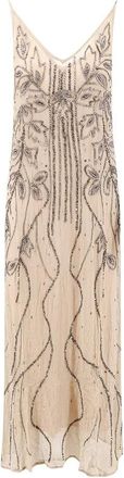 Mes Demoiselles... Breny Jurk - Dames - Feestkleedjes - Beige - M - Pailletten - Kleedjes