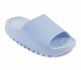 Sergio Rossi Sergio Italia Ladies Pillow Sliders Slides Womens Comfort Summer Shower Beach Sandals Slippers Blue UK 3