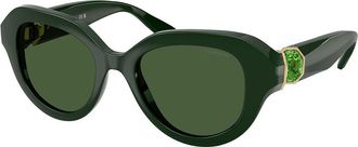 Swarovski SK6037F Asian Fit 102671 Womens Sunglasses Green Size 52