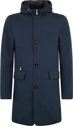 Moorer Jassen, Heren, Blauw, M, Polyester, Dustin-Skt Parka