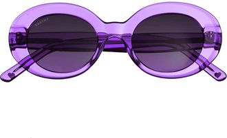 Bertha Sunglasses Ladies Purple Oval Sunglasses BRSIT102-2