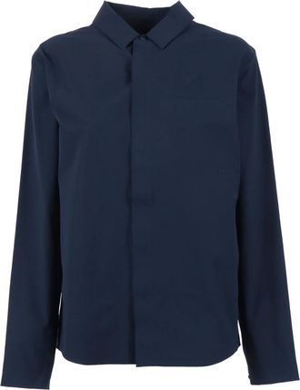 K-Way Sharrie Tech Overshirt Corto - Dames - Overhemden - Blauw - S - Overhemden