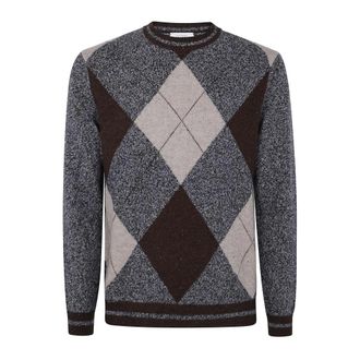 Ballantyne Truien & Vesten, Heren, Veelkleurig, M, Argyle Pattern Trui met Ronde Hals