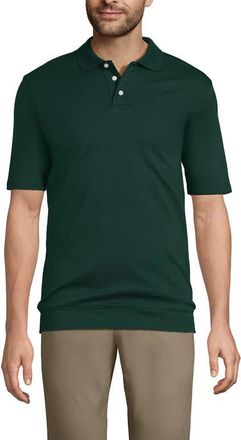 Lands End School Uniform Short Sleeve Banded Bottom Polo Shirt in Evergreen at Nordstrom, Size X-Large