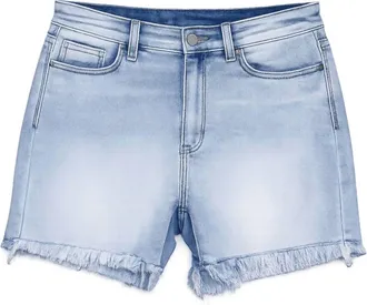 Judy Blue Womens Ashlee High Waist Fray Hem Cut Off Shorts In Blue