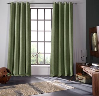 Bruno Banani Verdunkelungsvorhang »Bela« Ösen 1 Stk. tlg. blickdicht, meliert, verschiedene Grössen