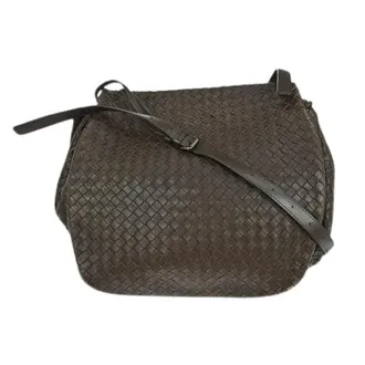 Bottega Veneta Pre-owned Cross Body Bags, female, Brown, Size: ONE SIZE Pre-owned Leather Crossbody Bag