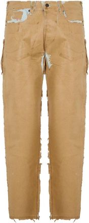 Diesel Lederkleurige jeans veelzijdig voor elke gelegenheid - Heren - Loose Fit Jeans - Bruin - W34 - Katoen - Jeans