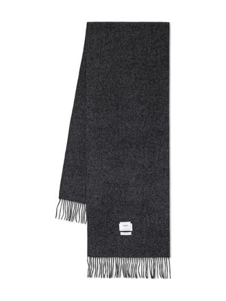 Ader Error fringed scarf - unisex - Wool - One Size - Grey