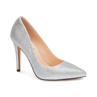 Andrea Womens High Heels With Rhinestones In Silver