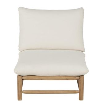 Maisons du monde M&oacute;dulo para sof&aacute; de exterior de acacia y poli&eacute;ster reciclado color crudo