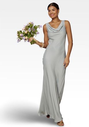 Maids to Measure Pandy Satin Cowl Bridesmaid Dress in Duck Egg at Nordstrom, Size 14