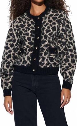 Nation Ltd Tessa Jacquard Cardigan In Black