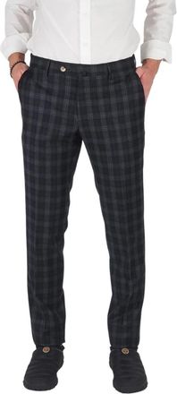 Pantaloni Torino Geruite herenbroek Slim Fit - Heren - Slim Fit Broeken - Zwart - 3XL - Broeken