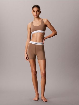 Calvin Klein Womens Icon Cotton Modal Boxer Brief - Brown - XS