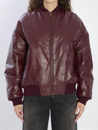 Salvatore Santoro Leather Bomber Jacket