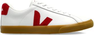 Veja Leren sneakers met V-logo - Wit