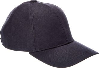 Vince Embroidered Linen Baseball Cap