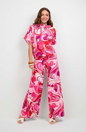 Trina Turk Long Weekend Pants in Darsena at Nordstrom, Size 12 32
