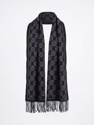 Givenchy Logo-Jacquard Wool Scarf - Black