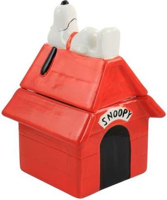 Gibson Classic Snoopy Dog House Durastone 11.2in Cooke Jar in Red at Nordstrom