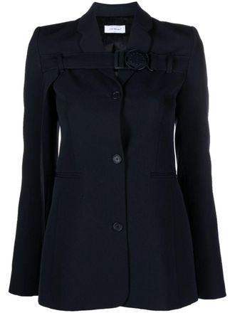 Off-white Blazer van scheerwol - Blauw