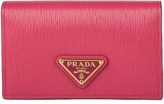 Prada Kaarthouder - Dames - Portefeuilles - Roze - ONE Size - Leer - Accessoires