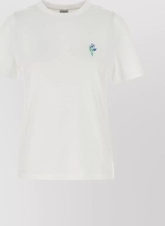 Loewe cotton t-shirt embroidered detail