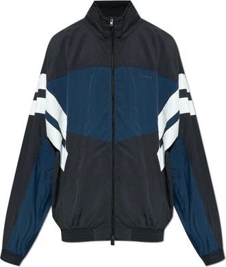 VETEMENTS Light Jackets, male, Black, Size: M Striped-sleeves Colour-block Jacket