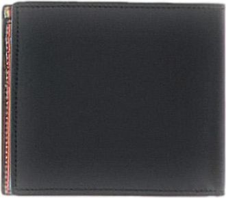 Paul Smith Black Striped Interior Leather Billfold Wallet