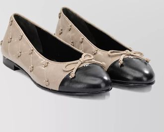 Tory Burch leather cap toe ballerina flats