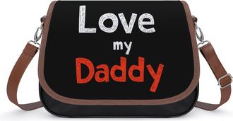 Generic I Love My Daddy Small Womens Crossbody Bags Shoulder Handbag with Adjustable Strap for Travel