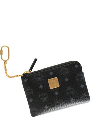 MCM Portacarte Aren Visetos con monogramma - Nero